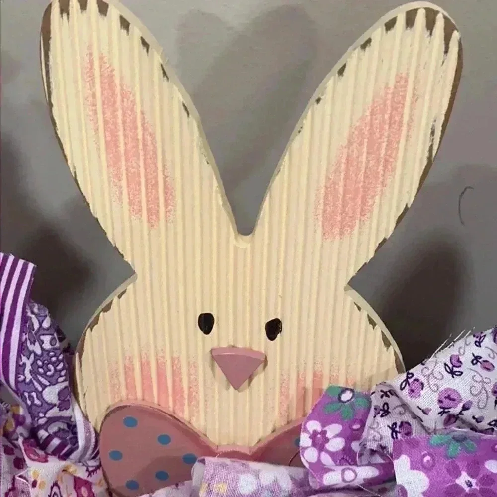 Easter Rag Wreath - 18”